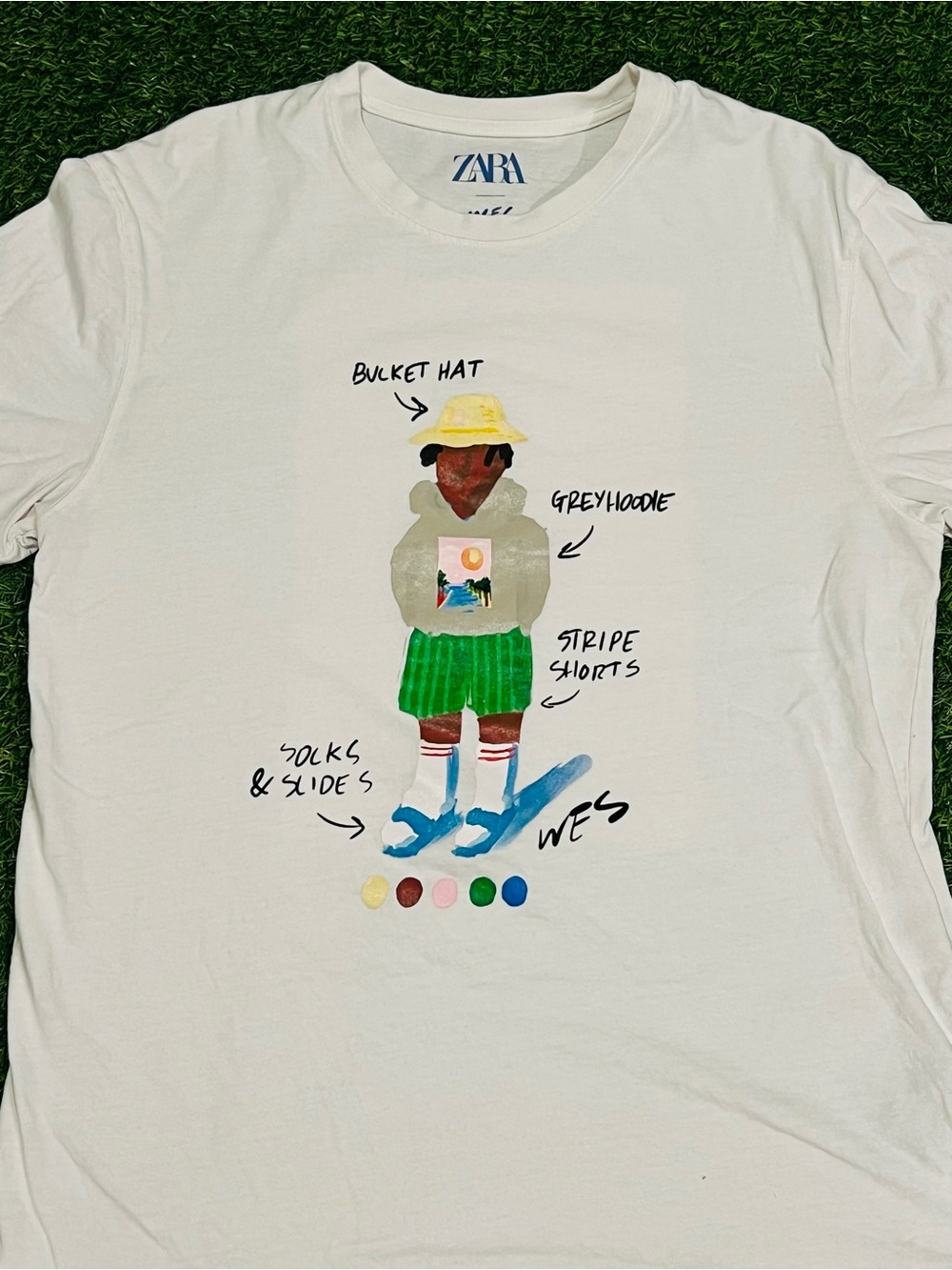 Zara x Wes Robinson White Graphic T-Shirt Men’s Size M Streetwear Art Tee💎 - Picture 2 of 5